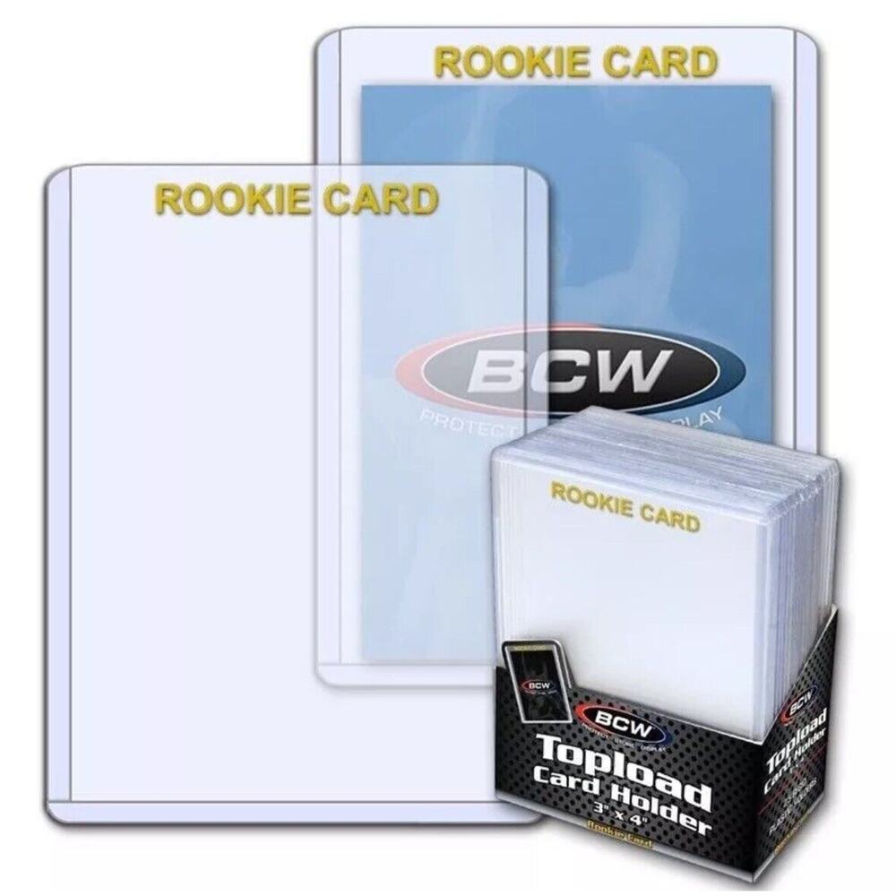 BCW 1-TLCH-RG 3X4 Topload Card Holder - Rookie Imprinted Gold 25 pieces.